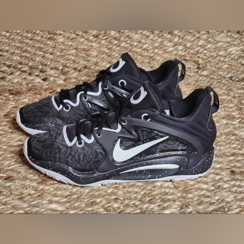 Nike KD 15 TB Black/White Speckled Basketball Shoes Men's Size 7.5 DO9826-002 - Picture 1 of 9